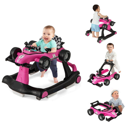 4-In-1 Baby Push Walker with Adjustable Height and Speed
