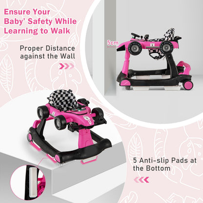 4-In-1 Baby Push Walker with Adjustable Height and Speed