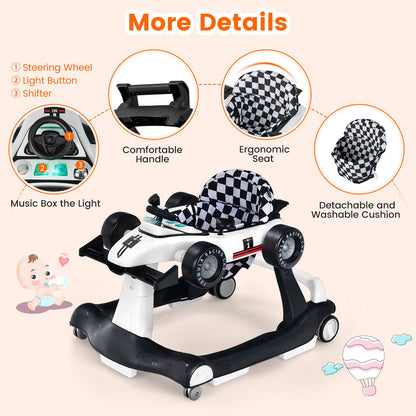 4-In-1 Baby Push Walker with Adjustable Height and Speed
