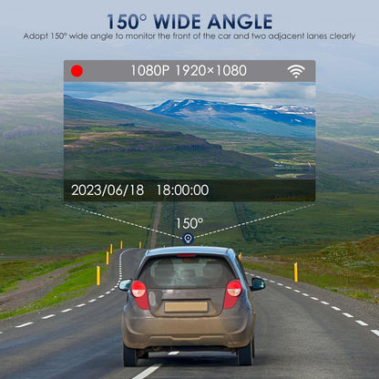 Dash Cam Front and inside Car Camera, 1080P Full HD Dash Camera for Cars, Dash Camera with 32GB Card Adjustable, Super Night Vision, 150° Wide Angle, Parking Monitor