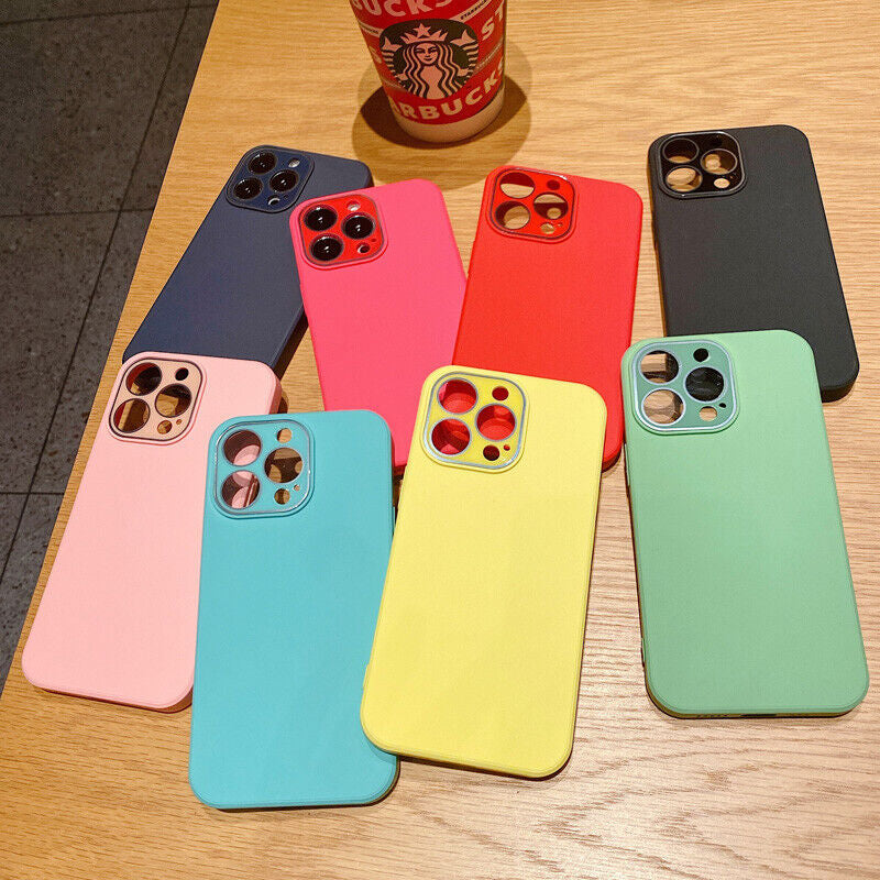Silicone with Lens Case for Iphone 14 Pro Max 14+ 13Pro Max 12 11 XR 7 8 SE 2022