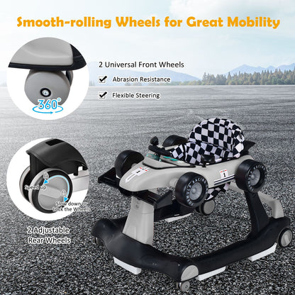 4-In-1 Baby Push Walker with Adjustable Height and Speed